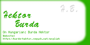 hektor burda business card